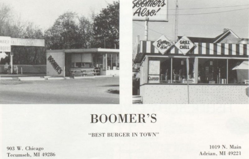 Frosty Freeze Drive-In (Boomers Burgers) - Tecumseh 1986 Yearbook Ad